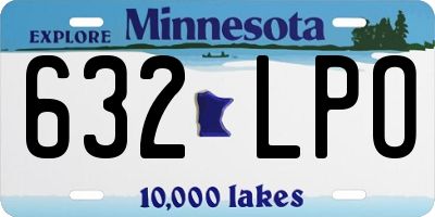 MN license plate 632LPO