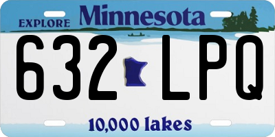 MN license plate 632LPQ