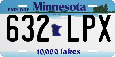 MN license plate 632LPX