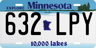 MN license plate 632LPY