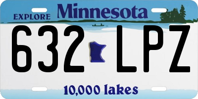 MN license plate 632LPZ