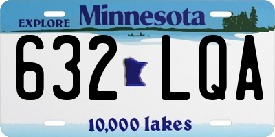 MN license plate 632LQA