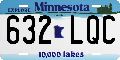 MN license plate 632LQC