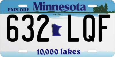MN license plate 632LQF
