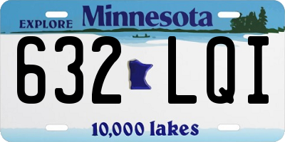 MN license plate 632LQI