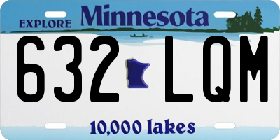 MN license plate 632LQM