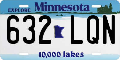 MN license plate 632LQN