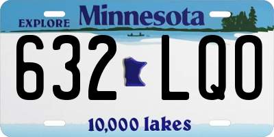 MN license plate 632LQO