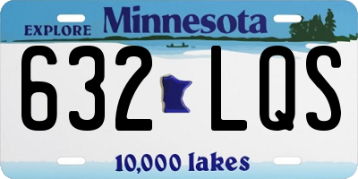 MN license plate 632LQS