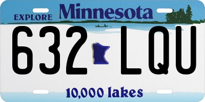 MN license plate 632LQU
