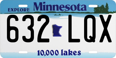 MN license plate 632LQX