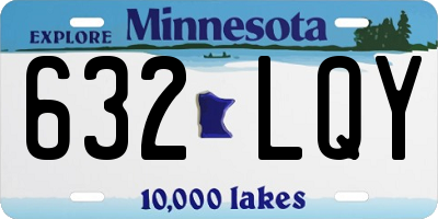 MN license plate 632LQY