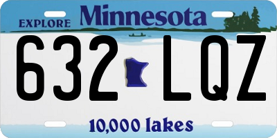 MN license plate 632LQZ