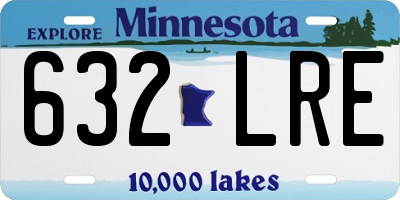 MN license plate 632LRE