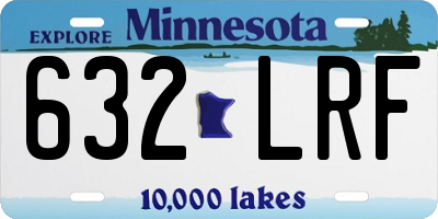 MN license plate 632LRF