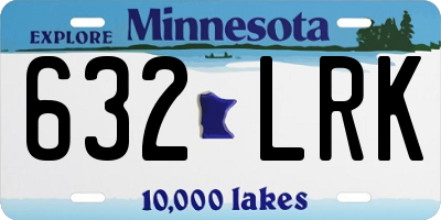 MN license plate 632LRK
