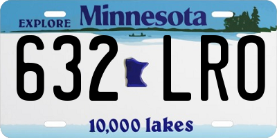 MN license plate 632LRO