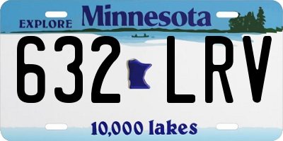 MN license plate 632LRV