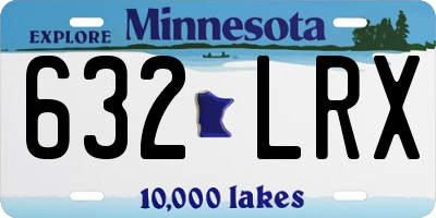 MN license plate 632LRX