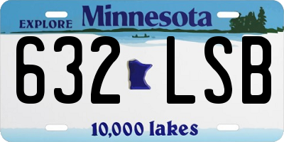 MN license plate 632LSB