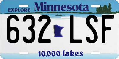 MN license plate 632LSF