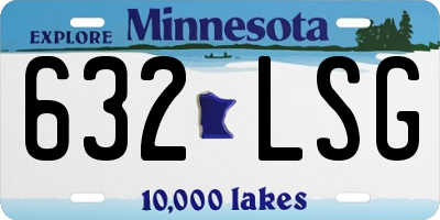 MN license plate 632LSG