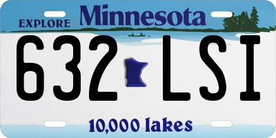 MN license plate 632LSI