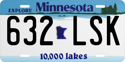 MN license plate 632LSK