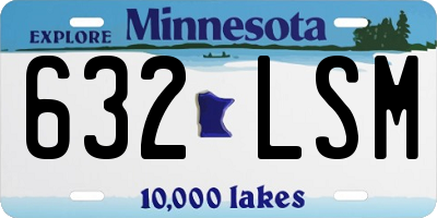 MN license plate 632LSM