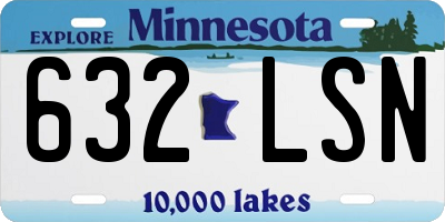 MN license plate 632LSN