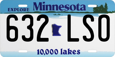MN license plate 632LSO