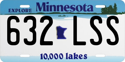 MN license plate 632LSS