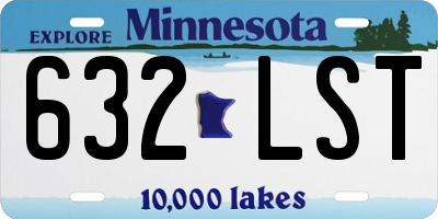 MN license plate 632LST
