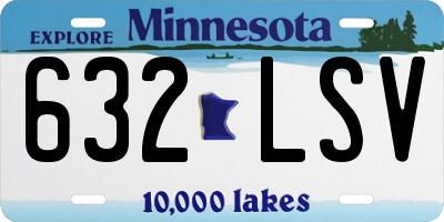 MN license plate 632LSV