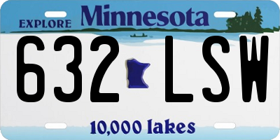 MN license plate 632LSW