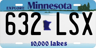 MN license plate 632LSX