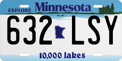 MN license plate 632LSY