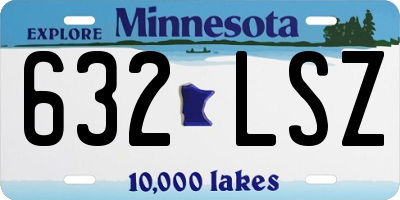MN license plate 632LSZ