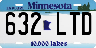 MN license plate 632LTD