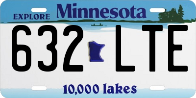 MN license plate 632LTE