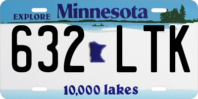 MN license plate 632LTK