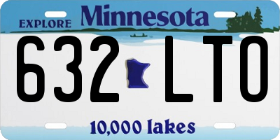 MN license plate 632LTO