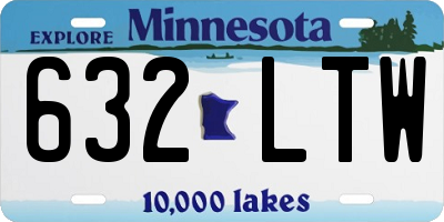 MN license plate 632LTW