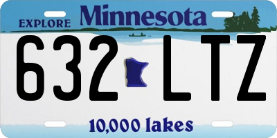 MN license plate 632LTZ