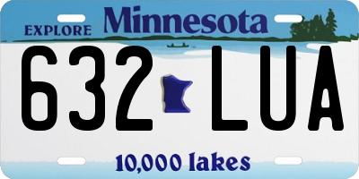 MN license plate 632LUA