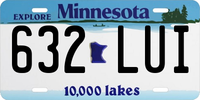 MN license plate 632LUI
