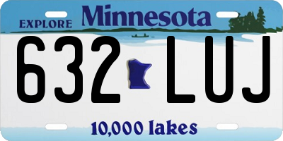 MN license plate 632LUJ