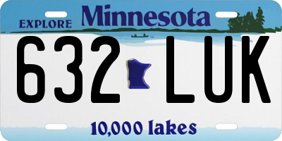 MN license plate 632LUK