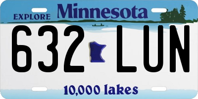 MN license plate 632LUN