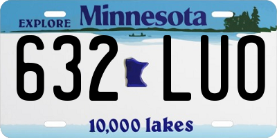 MN license plate 632LUO
